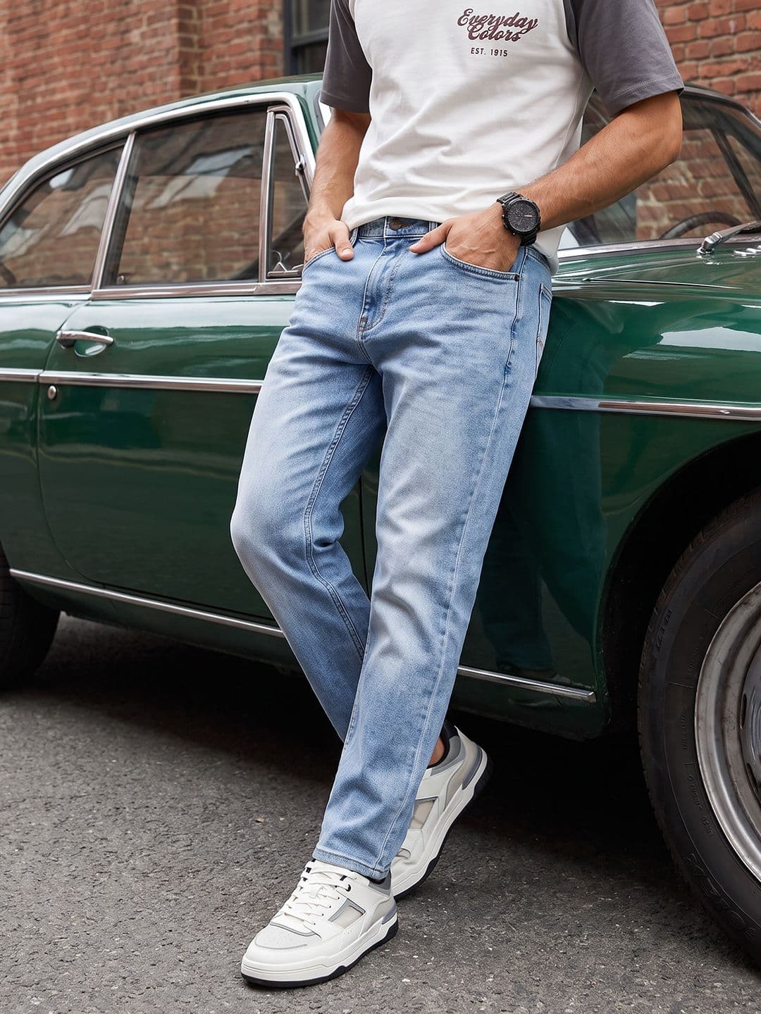 The Roadster Life Co. Men Slim Fit Heavy Fade Stretchable Jeans - view 1
