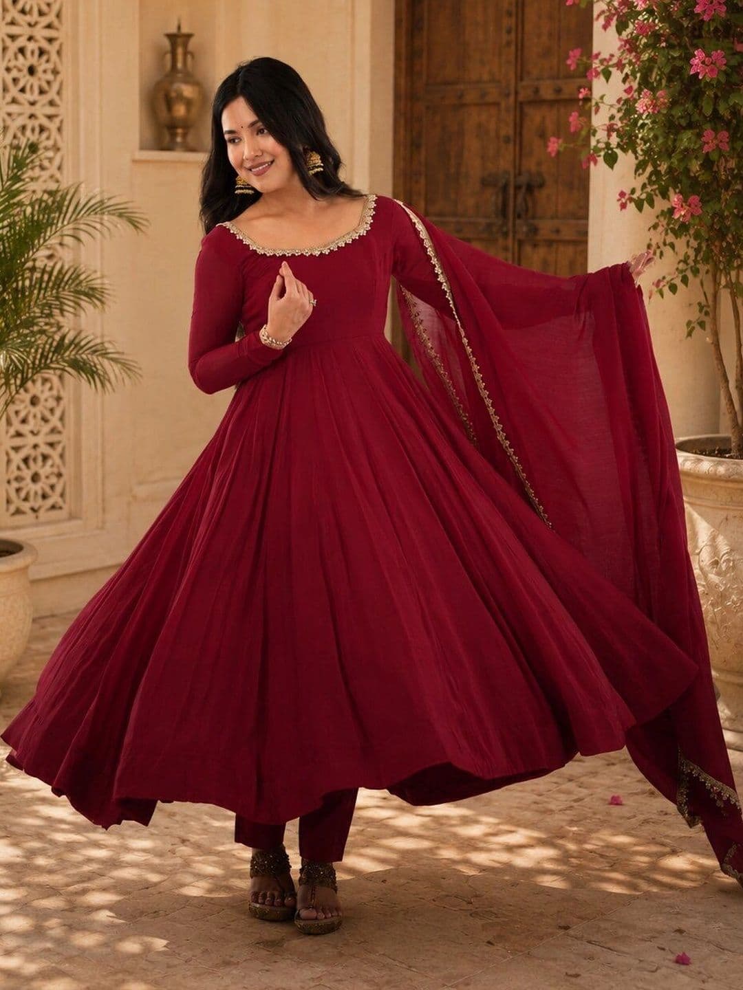 RangSetu Women Empire Gotta Patti Kurta with Trousers & With Dupatta - view 1