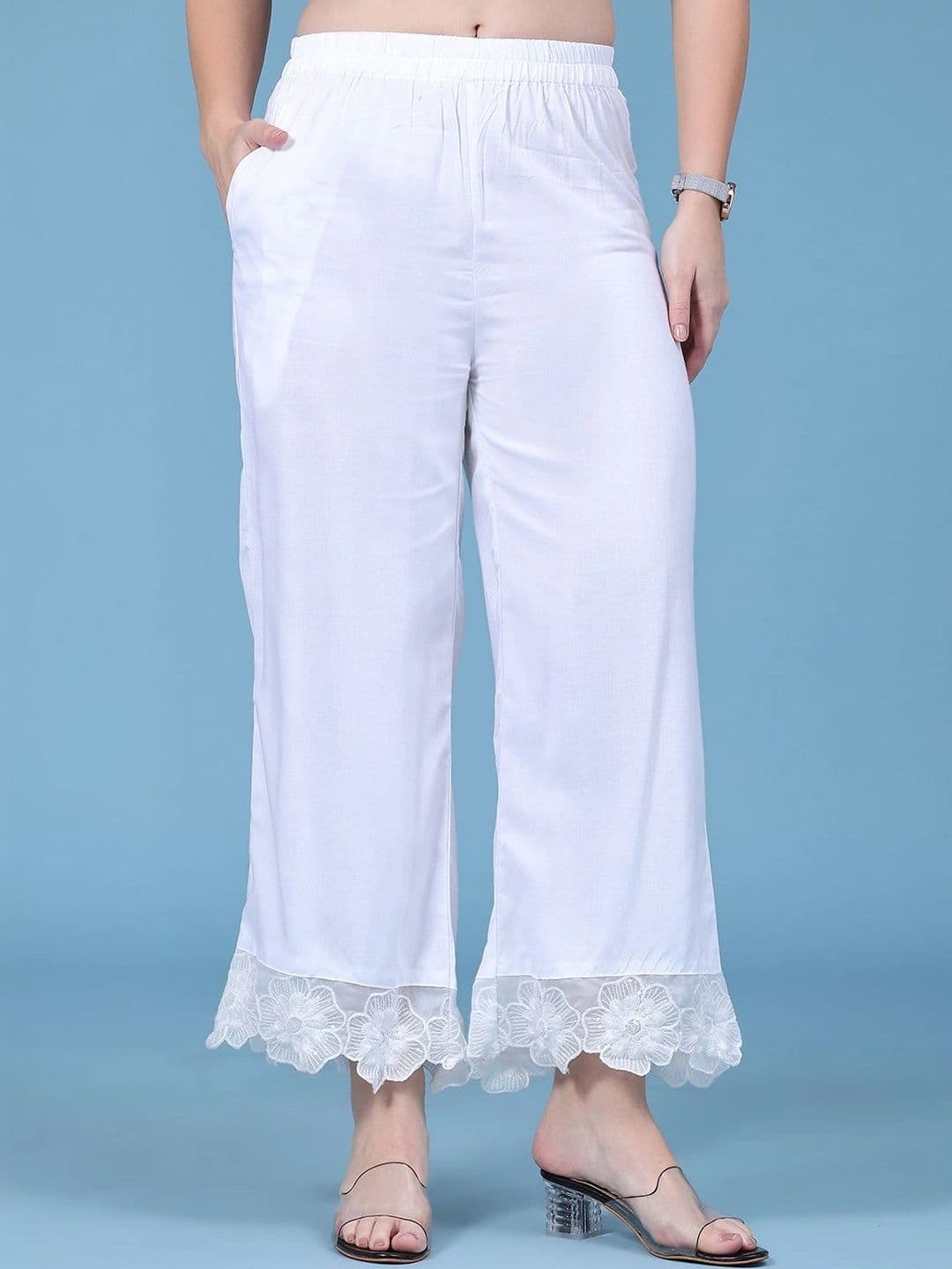 V-Mart Women Embroidered Ethnic Palazzos - view 1