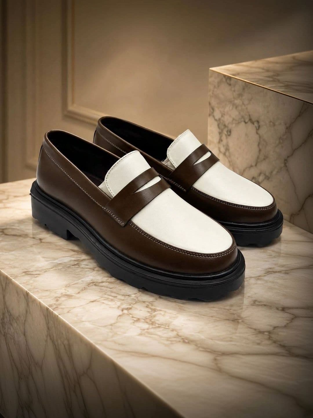 House of Pataudi Men Round Toe Slip-On Formal Loafers - view 1