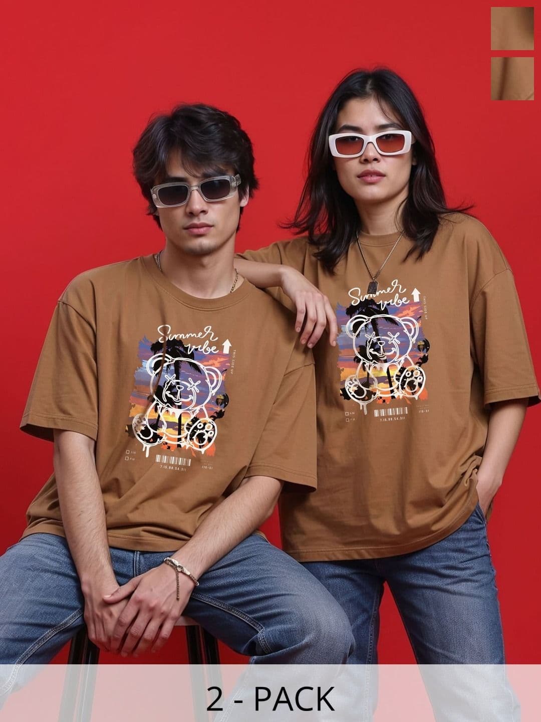 BAESD Unisex 2 Printed Twistform T-shirt - view 1
