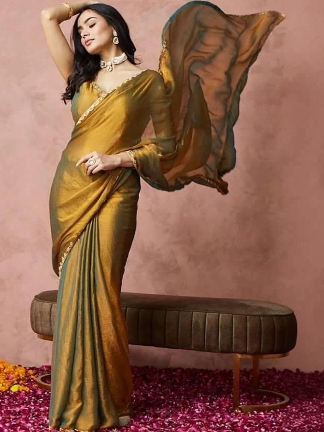 all about you Women Zari Art Silk Designer Saree - view 1