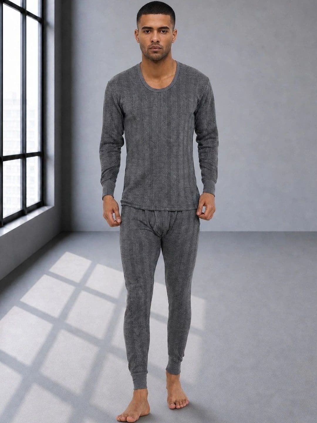 Moda Rapido Cotton Round-Neck Thermal Set - view 1