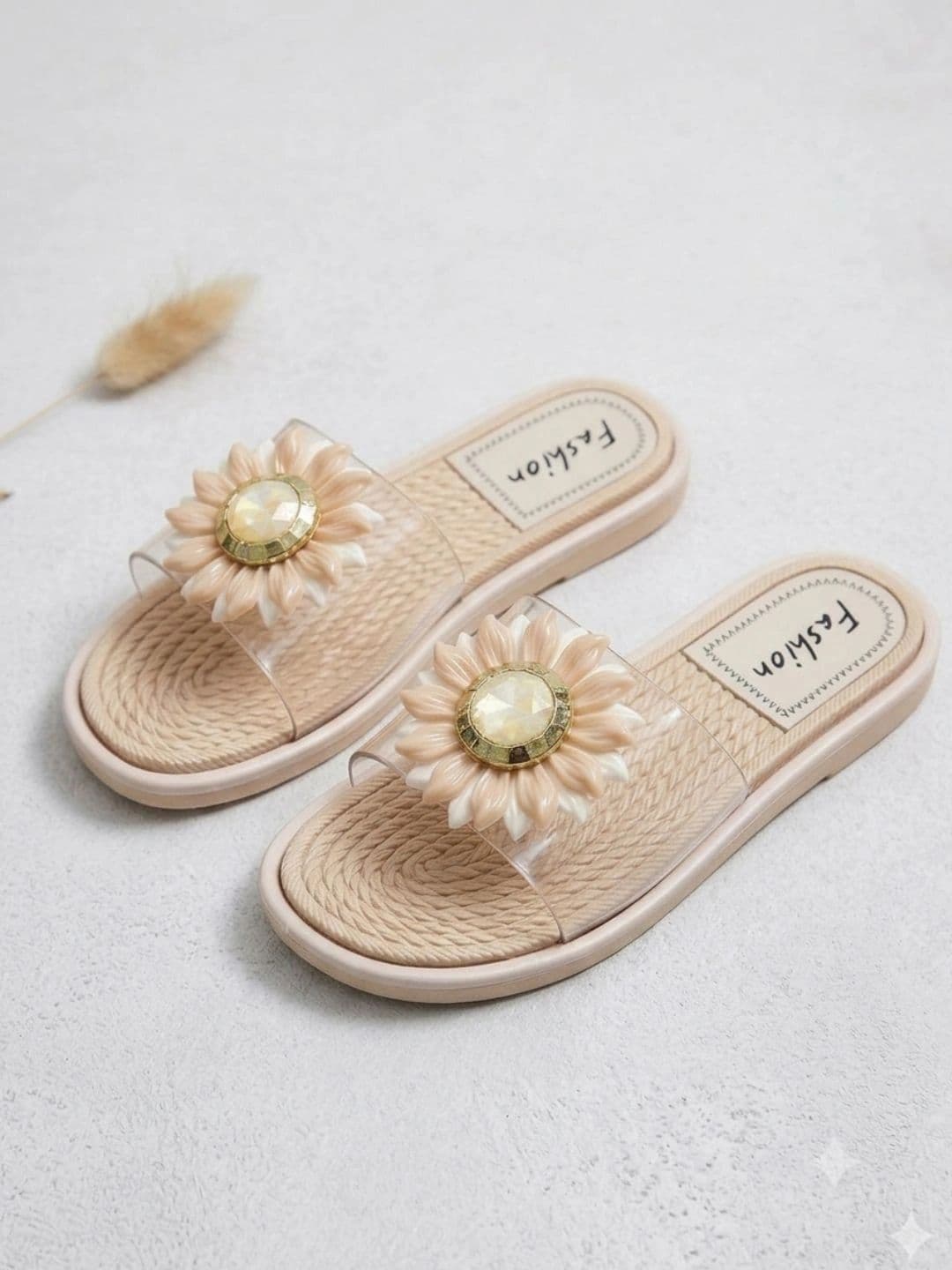 POLLOLOCO Unisex Embellished Sliders - view 1