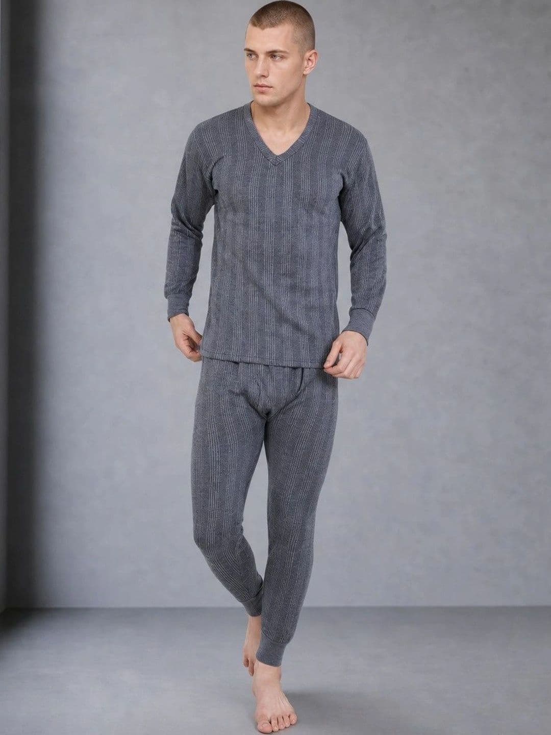 Moda Rapido Cotton V-Neck Thermal Set - view 1
