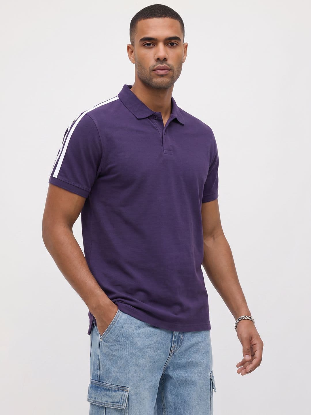 The Roadster Life Co. Polo Collar Pure Cotton T-shirt - view 1