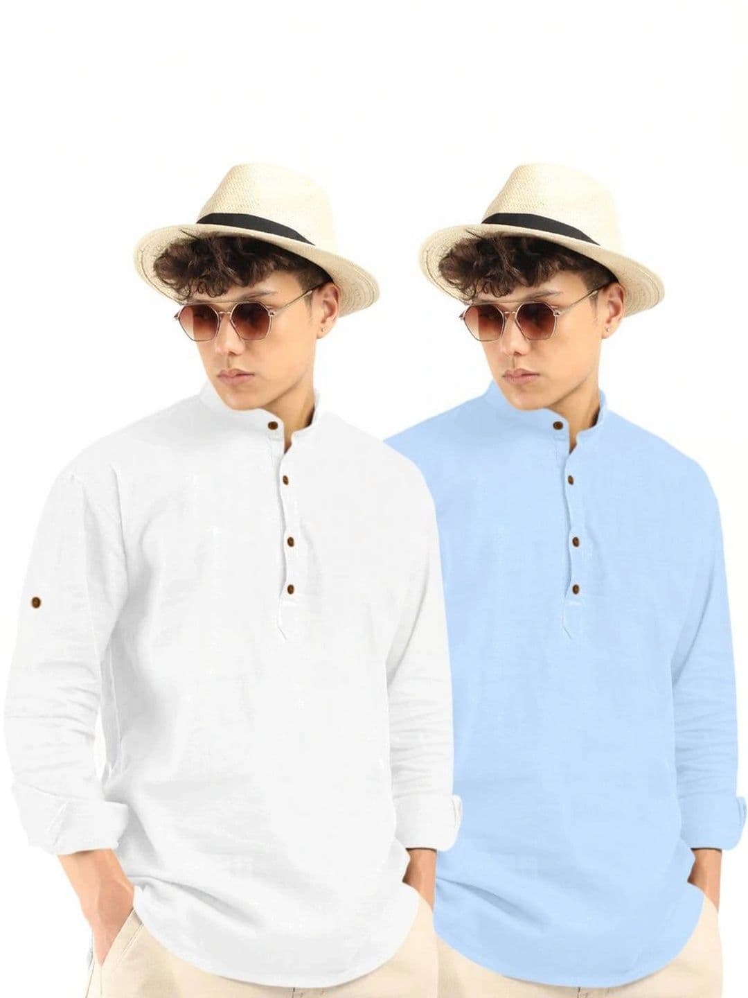 ZBIO Pack Of 2 Men's Casual Short Kurta - view 1