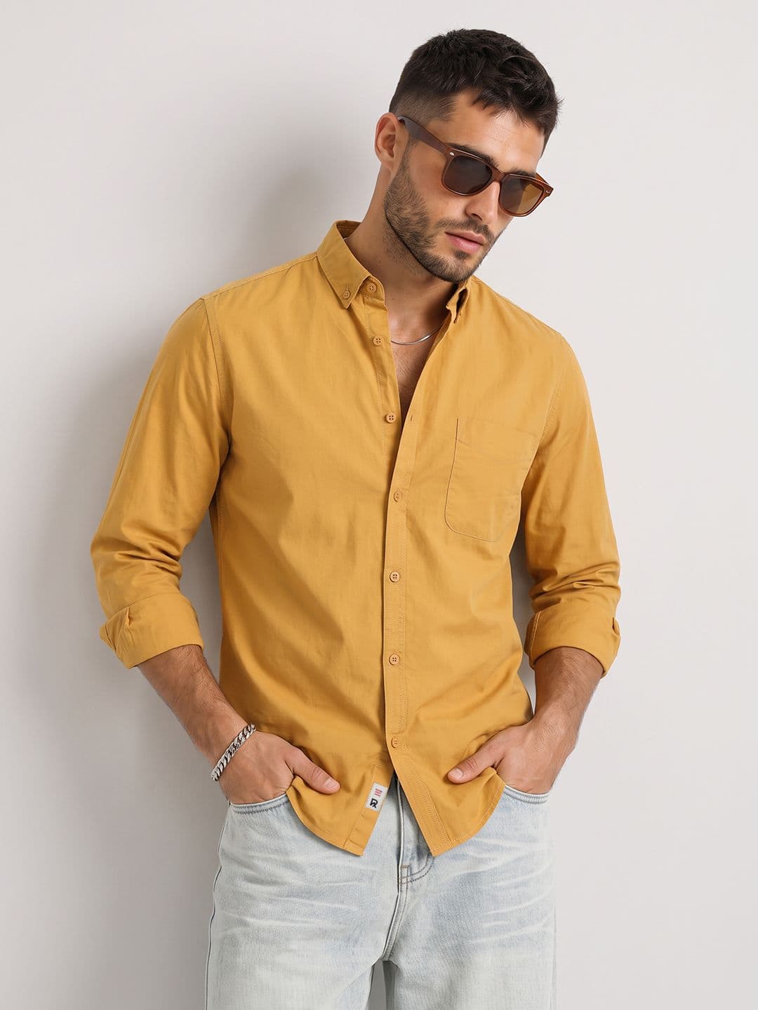 The Roadster Life Co. Button-Down Collar Pure Cotton Casual Shirt - view 1