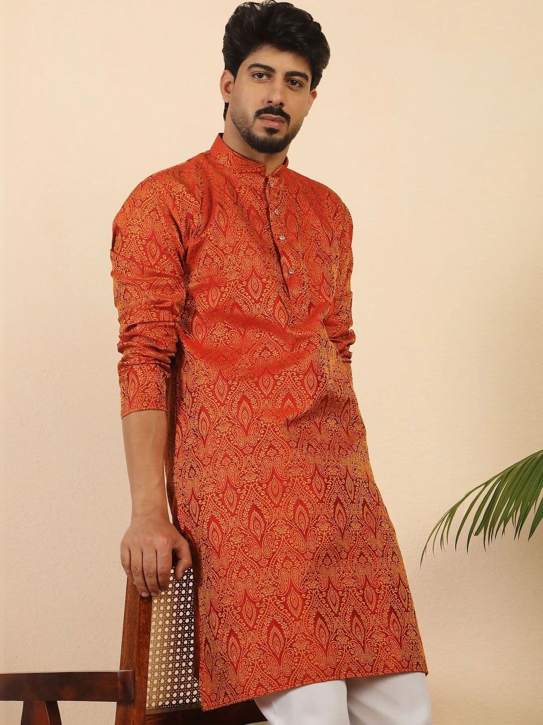 KRAFT INDIA Men Paisley Kurta - view 1
