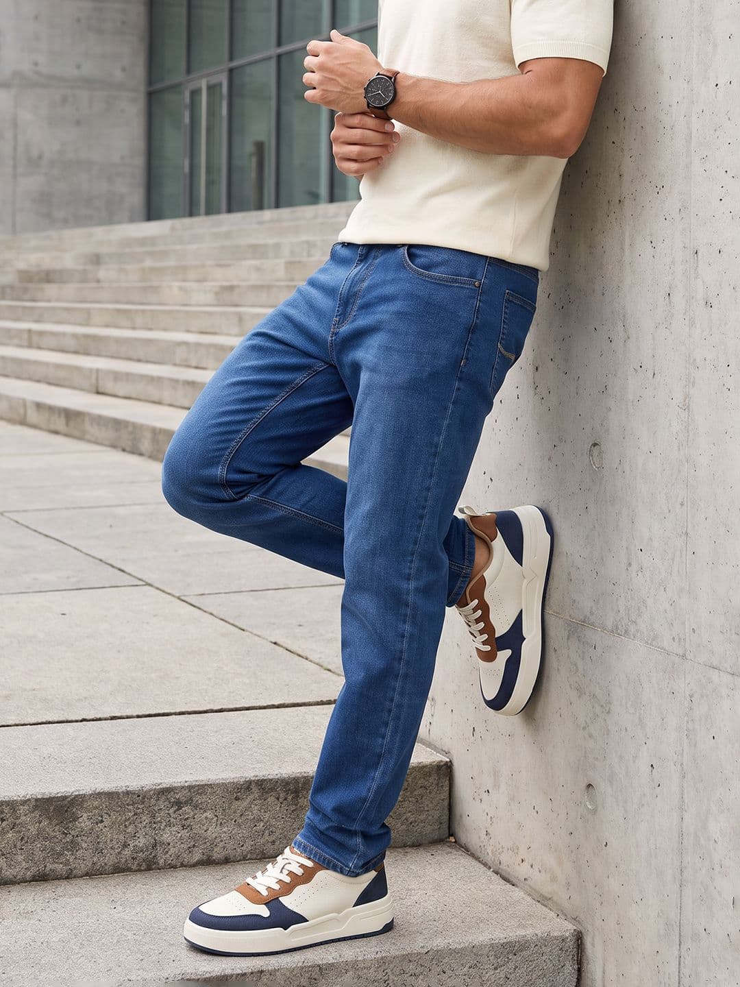 The Roadster Life Co. Men Light Fade Stretchable Jeans - view 1