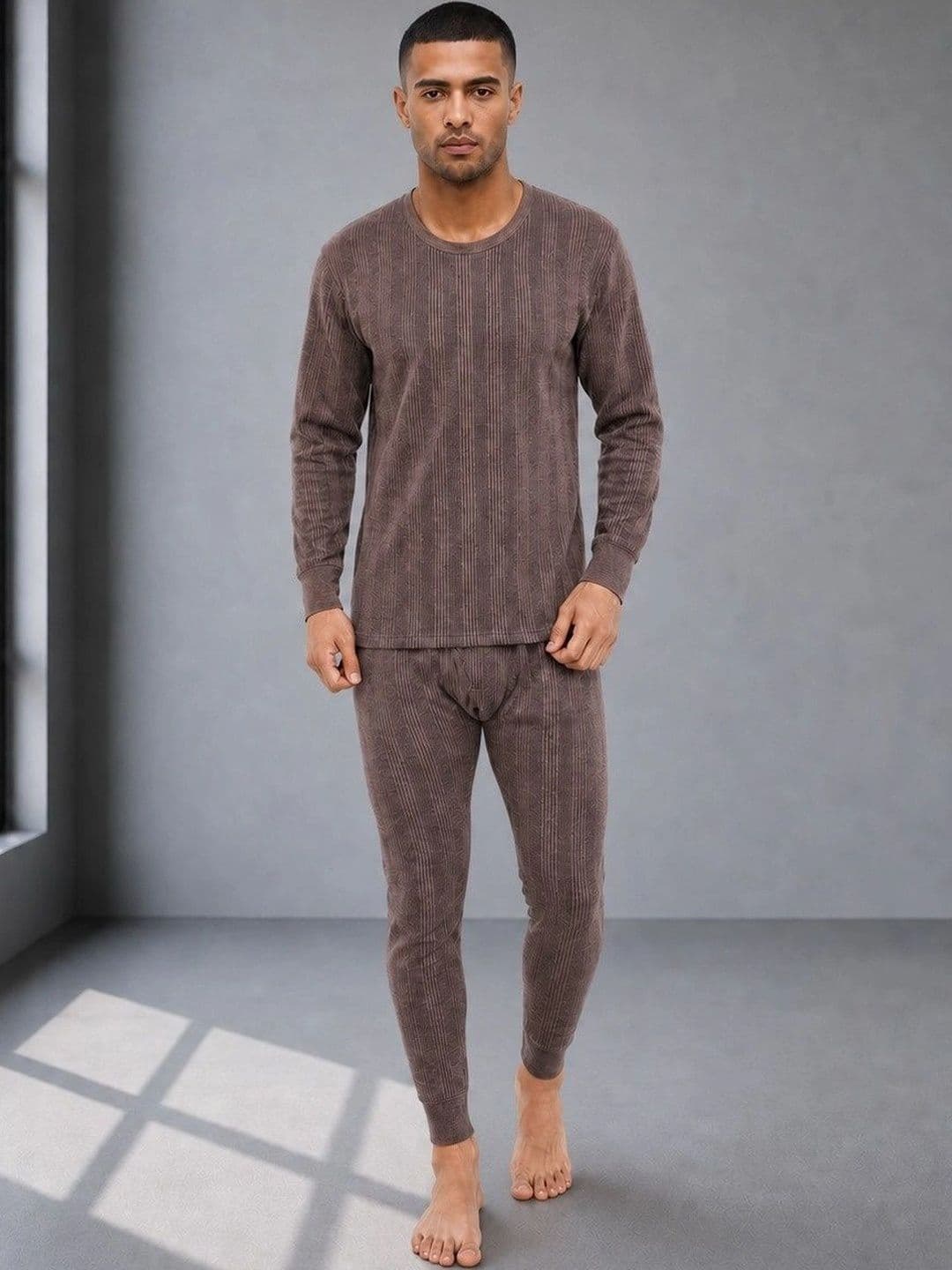 Moda Rapido Cotton Round-Neck Thermal Set - view 1