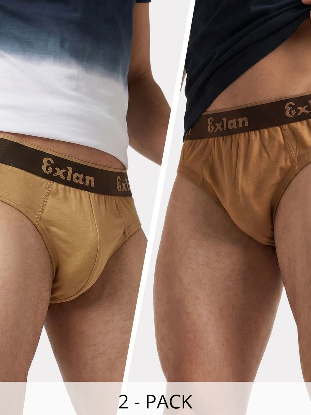 Exlan Men Pack of 2 Anti Bacterial Cotton Basic Briefs - view 1
