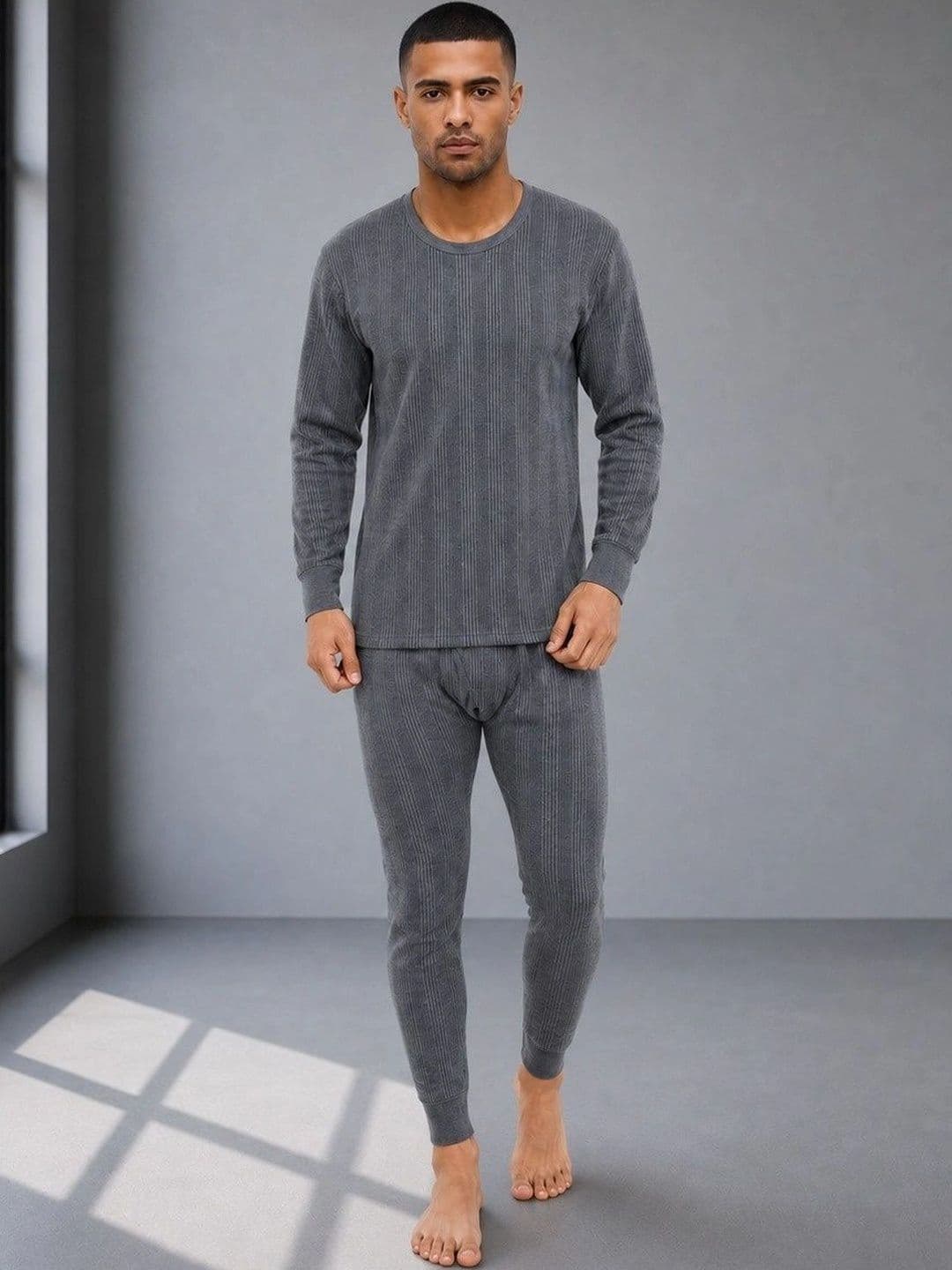 Moda Rapido Cotton Round-Neck Thermal Set - view 1
