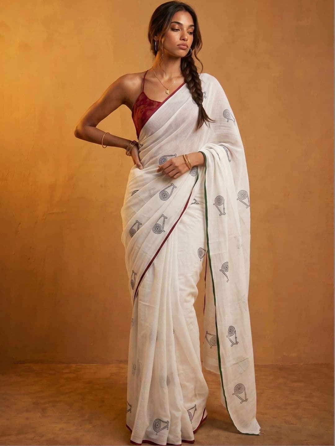 KINDA DESI Polka Dot Saree - view 1