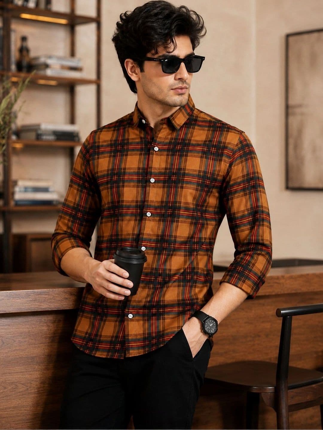 AGNIVAR COLLECTION Men Comfort Tartan Checks Checked Casual Shirt - view 1
