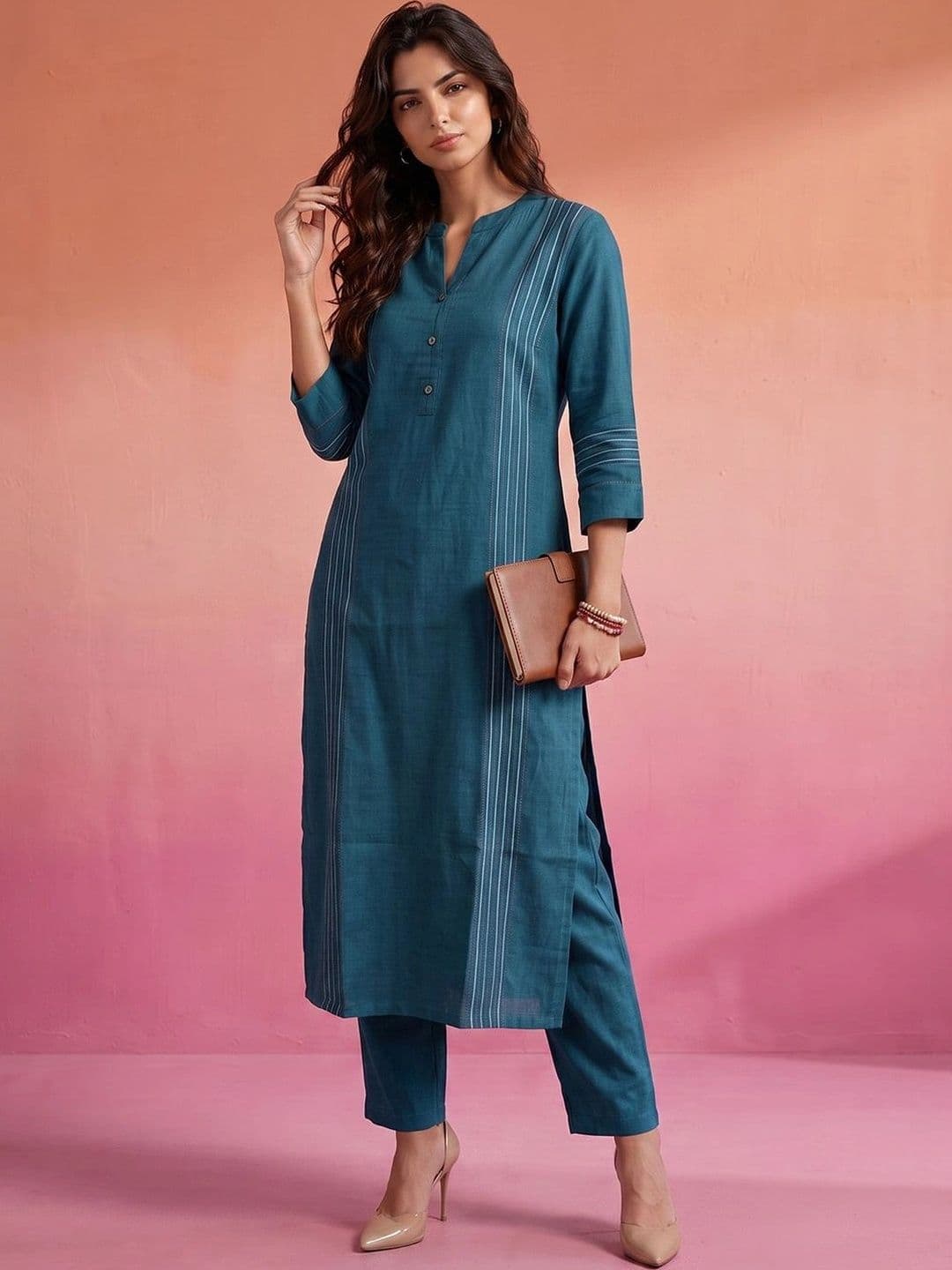 AADVIKA Women Regular Kurta with Trousers - view 1