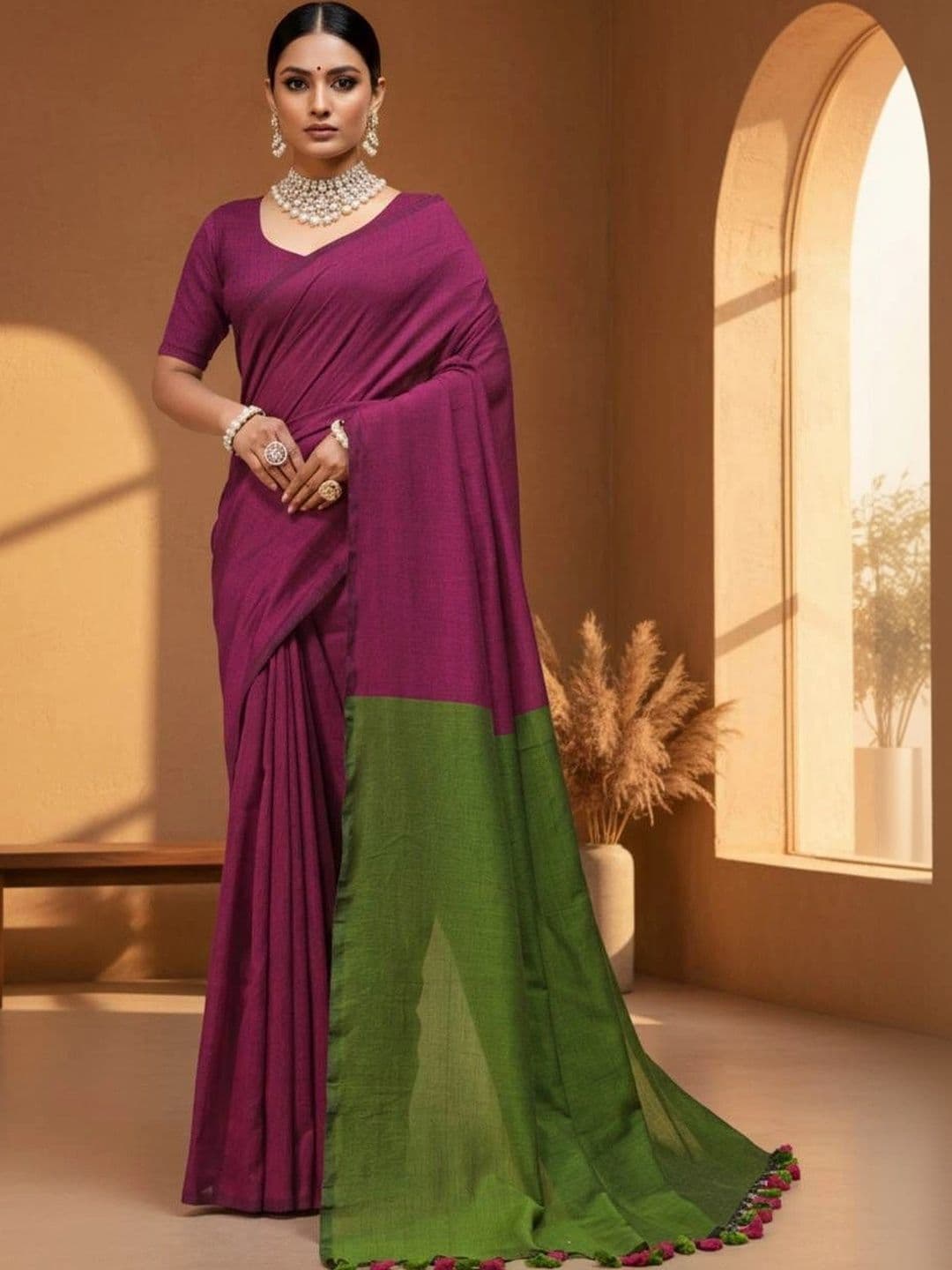 Shivkrupa Fashion Woven Design Zari Khadi Saree - view 1