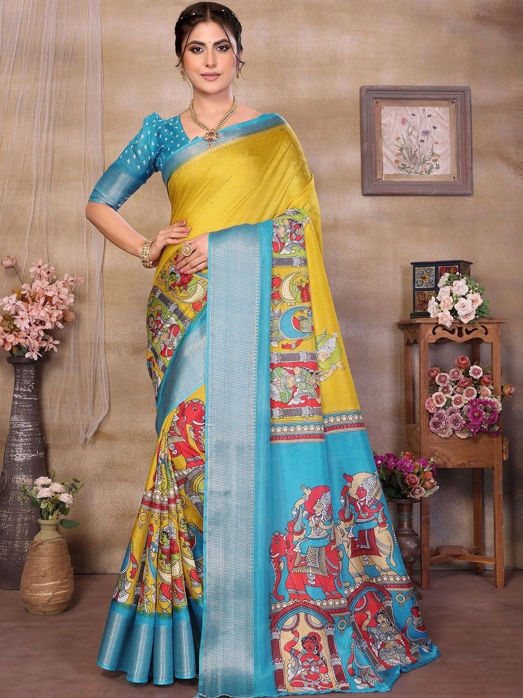 Lookmark Ethnic Motifs Art Silk Saree - view 1