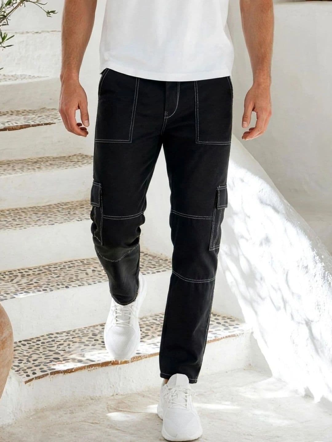 Encrypt Men Classic Regular Fit Mid-Rise Stretchable Jeans - view 1
