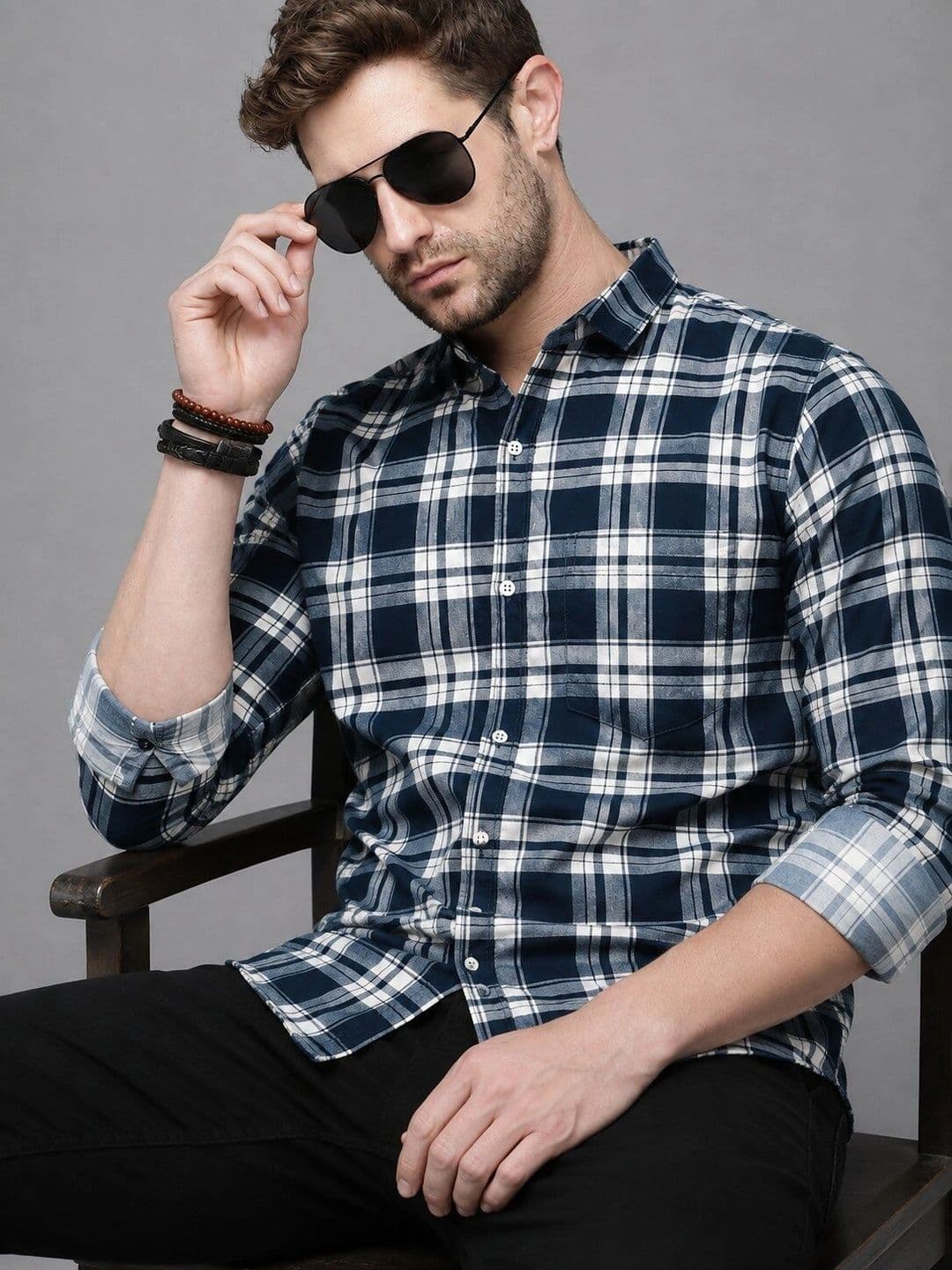 Roadster Men Classic Checked Casual Shirt - view 1