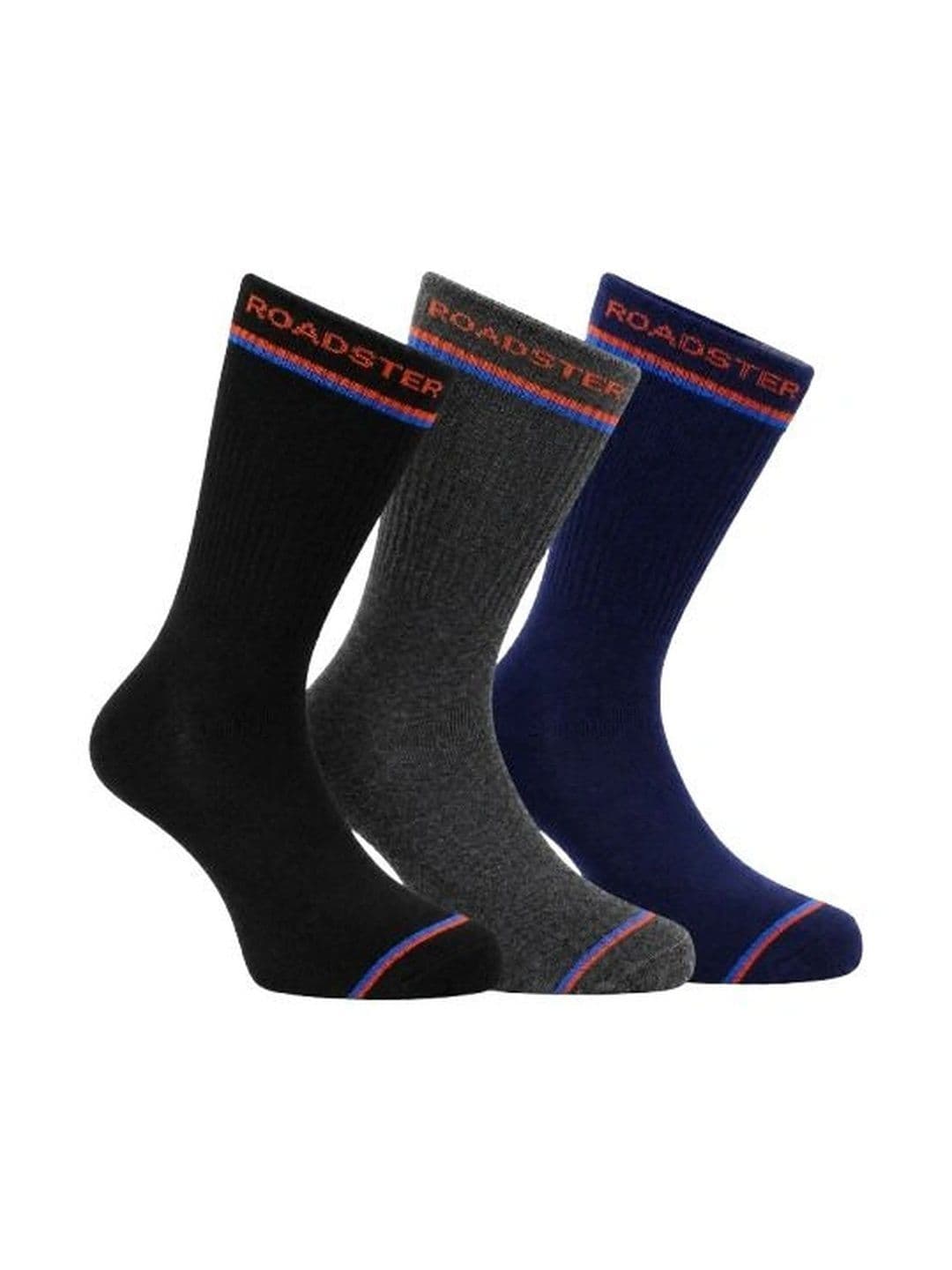 The Roadster Lifestyle Co. Men Pack of 3 Cotton Calf Length Socks - view 1