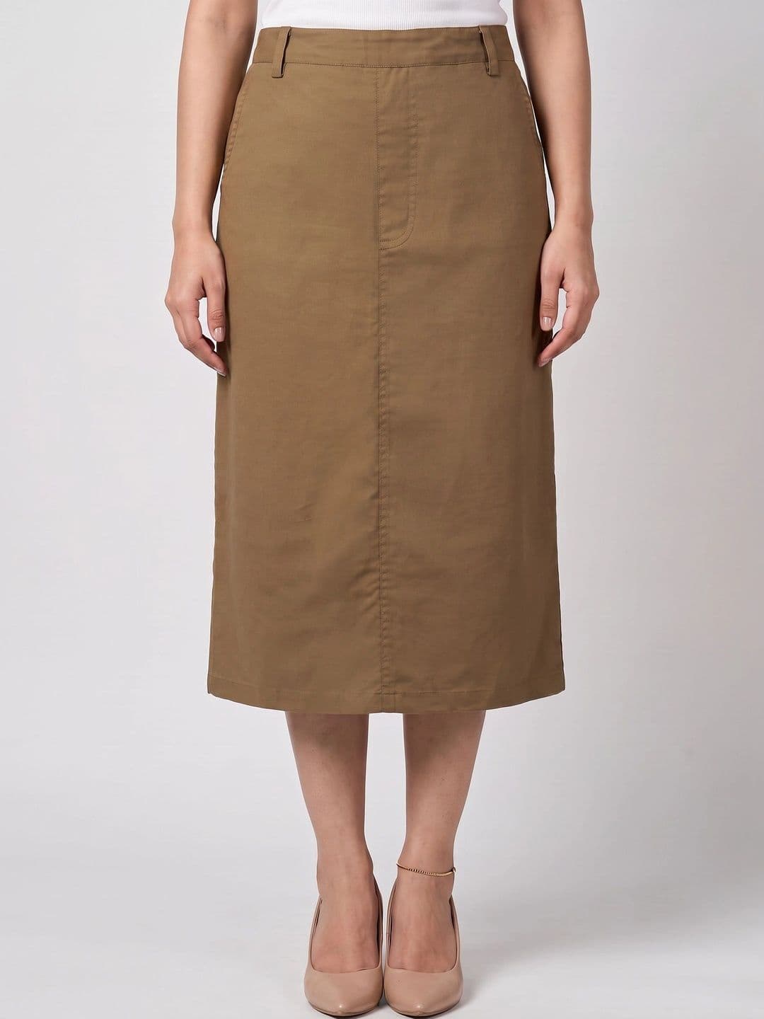 zuri Women Cotton Midi A-Line Skirt - view 1