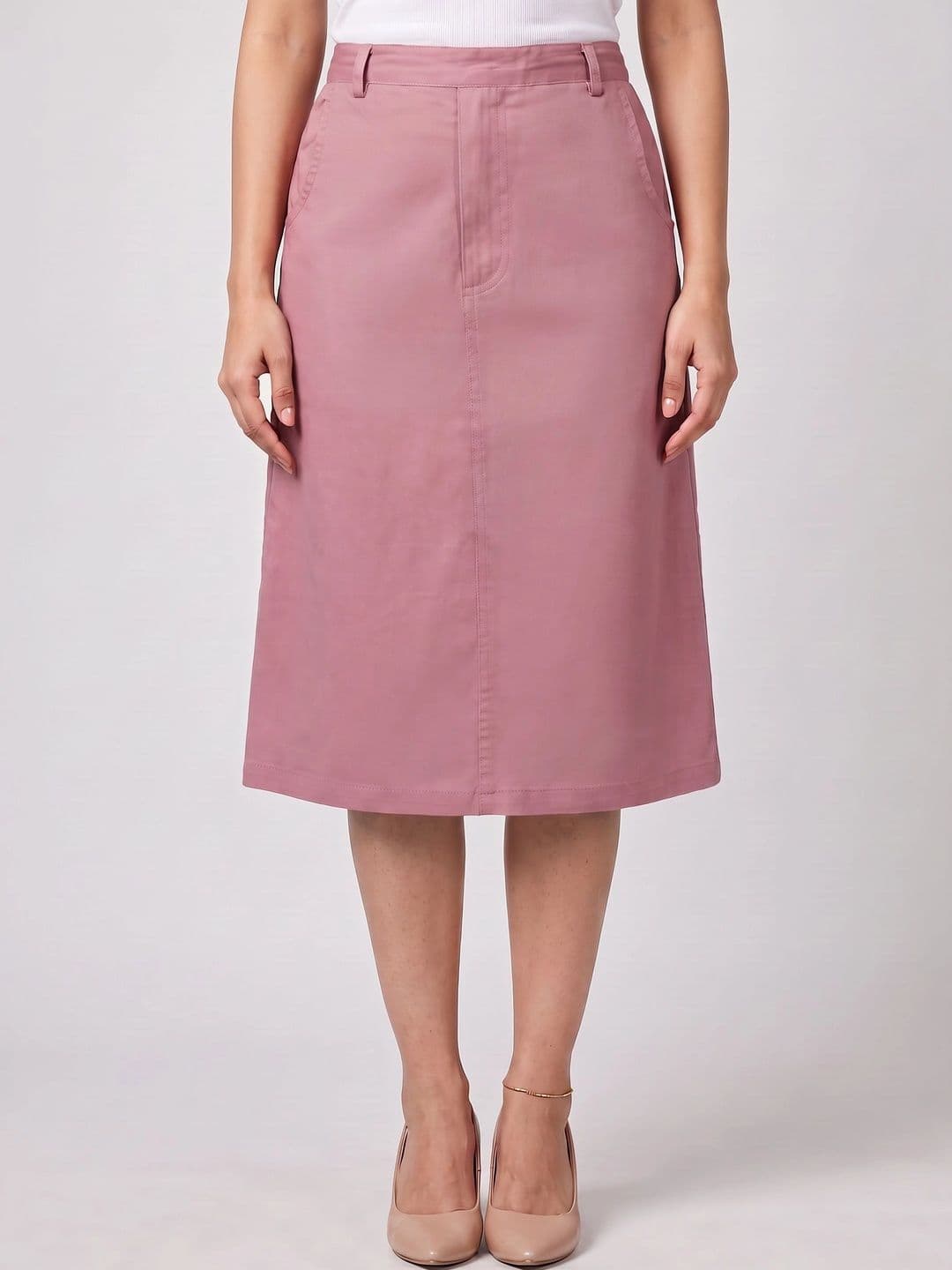 zuri Women Cotton Midi A-Line Skirt - view 1