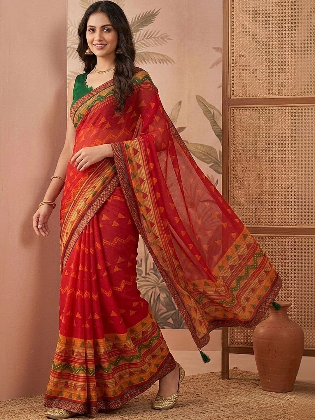 Sangria Pure Chiffon Saree - view 1