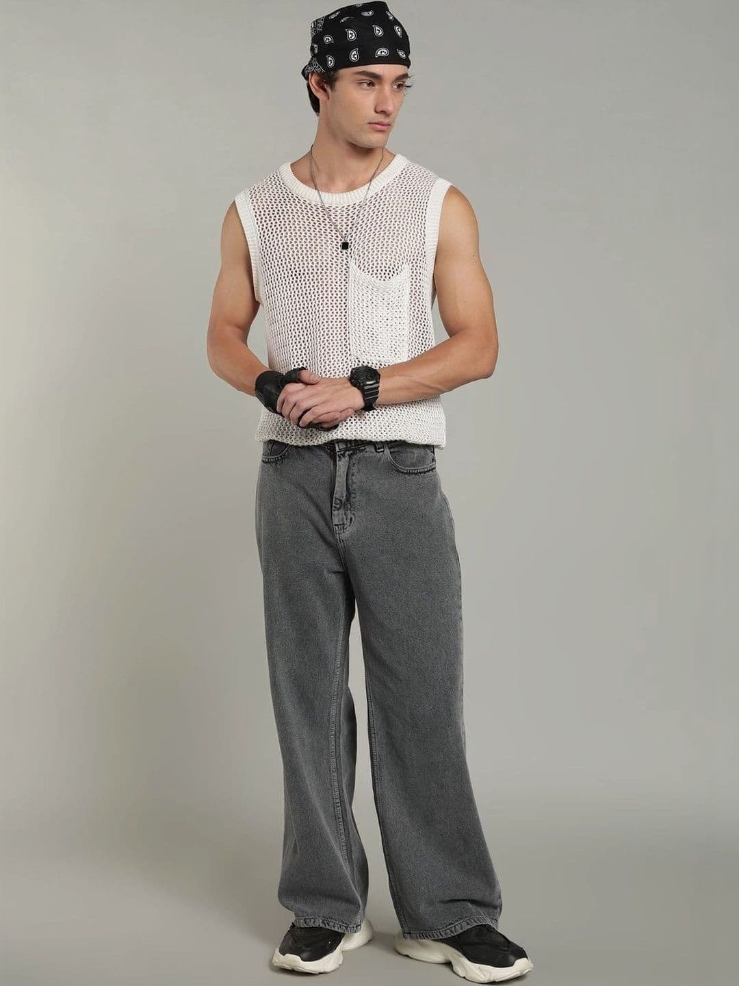 FOUL CHILD Men Wide Leg High-Rise Jeans - view 1