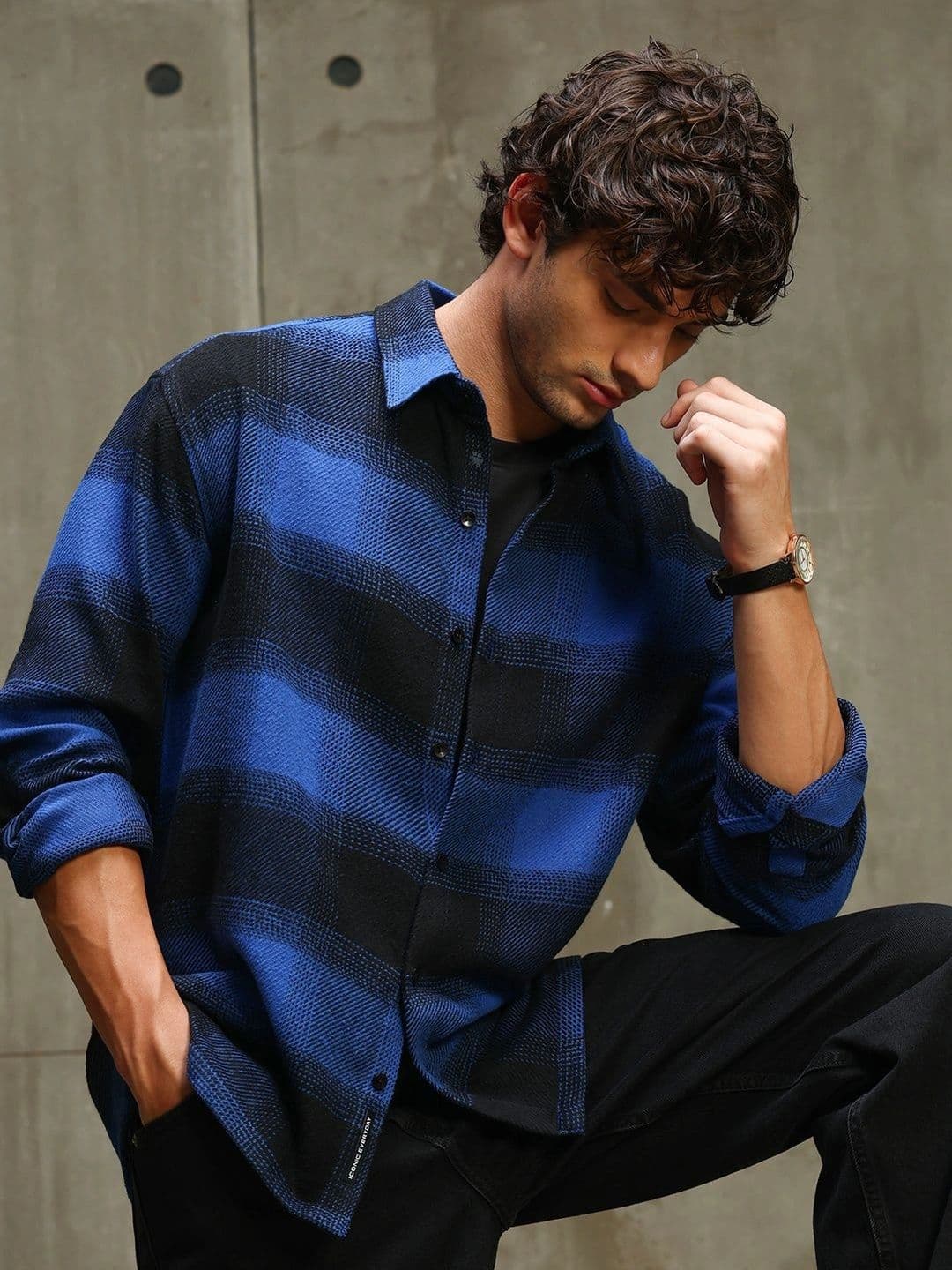 CAHOOT Men Relaxed Fit Checked Casual Shirt with Spread Collar - view 1