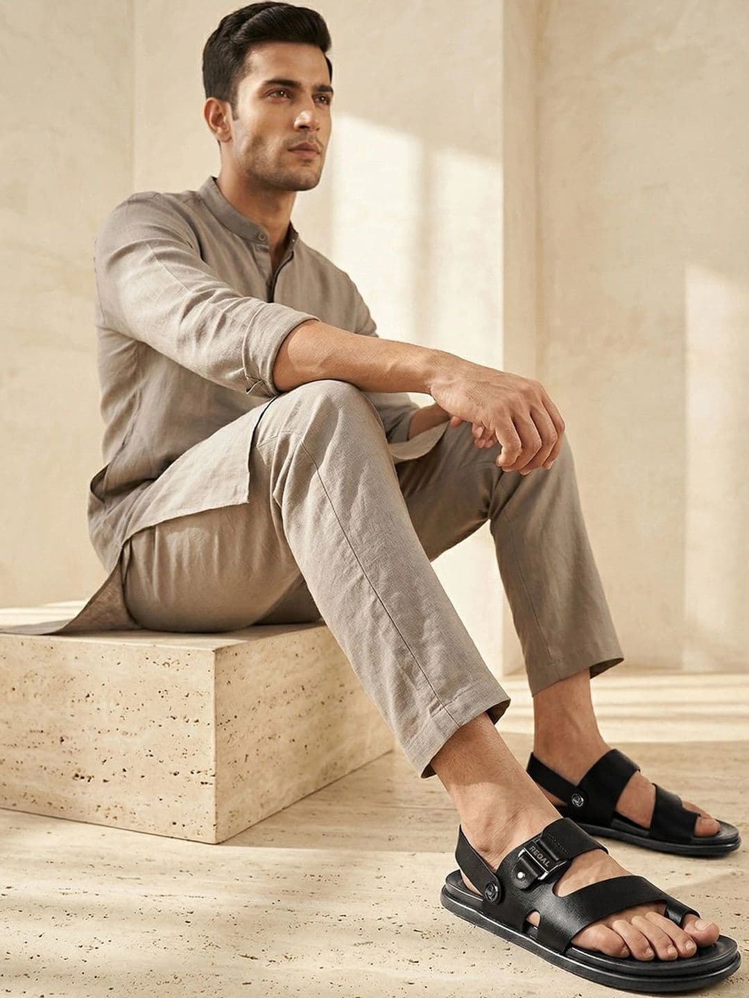 Regal Men Leather Comfort Sandals - view 1