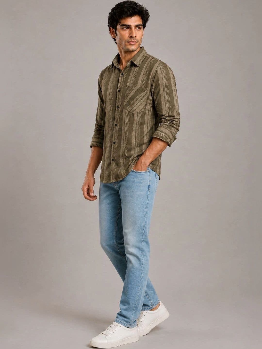Moda Rapido Men Comfort Striped Casual Shirt - view 1