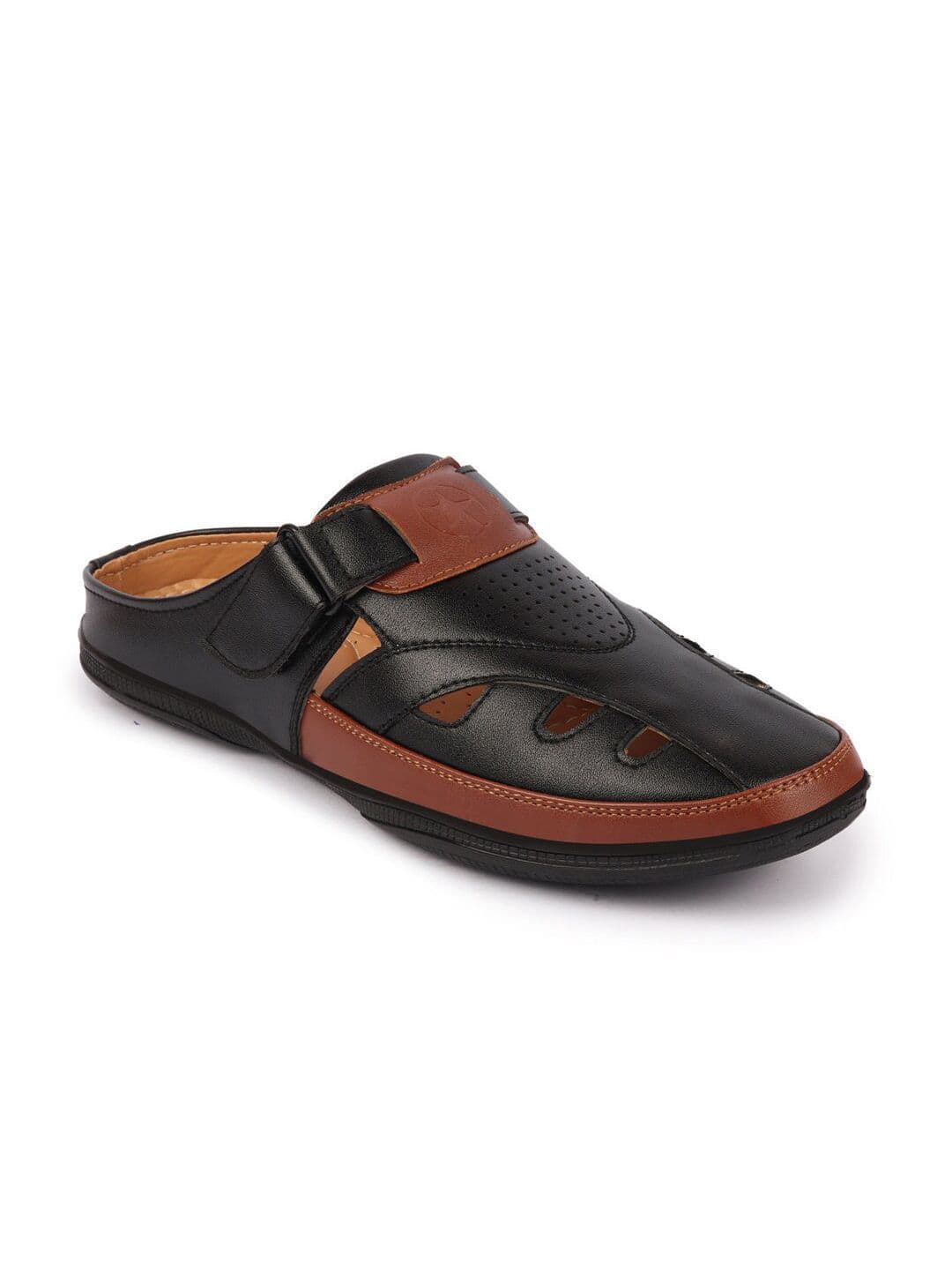 FAUSTO Men Laser Cut Shoe-Style Sandals - view 1