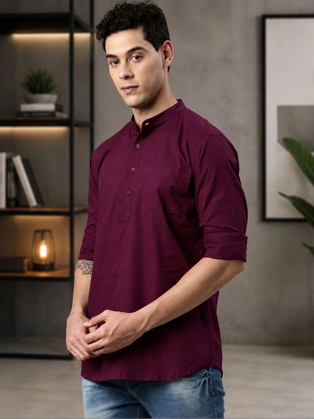 Kryptic Men Printed Kurta - view 1