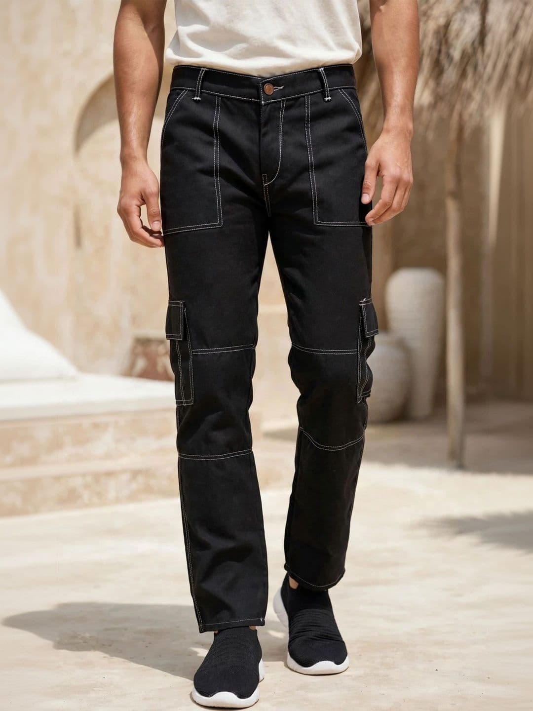 Kook N Keech Men Classic Regular Fit Mid-Rise Stretchable Jeans - view 1
