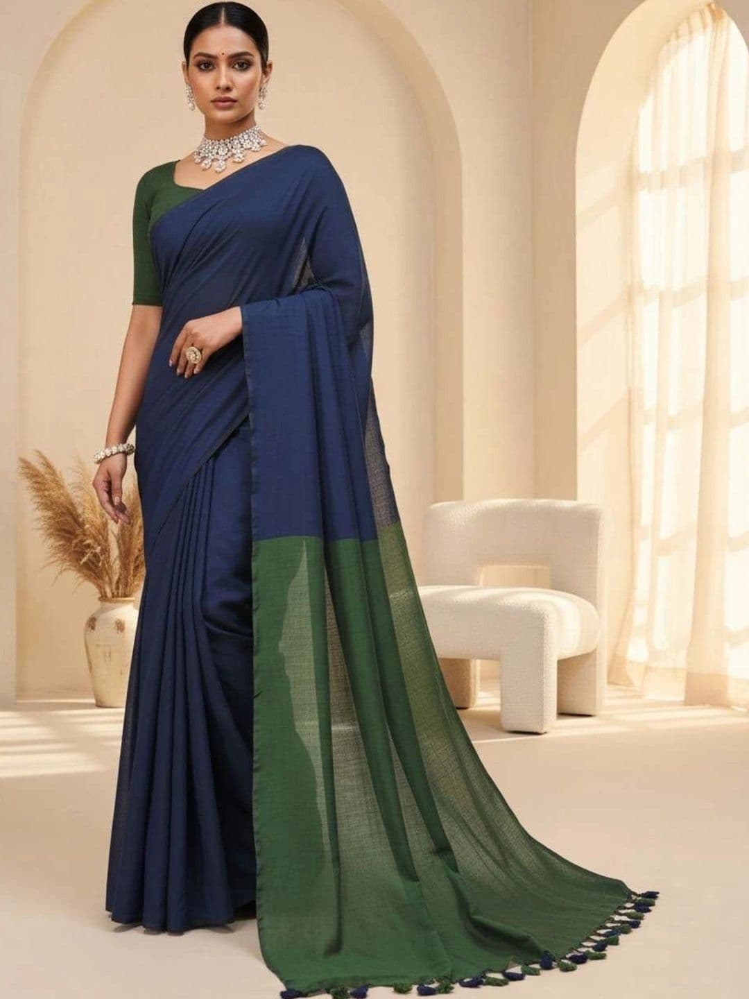 Shivkrupa Fashion Woven Design Zari Khadi Saree - view 1