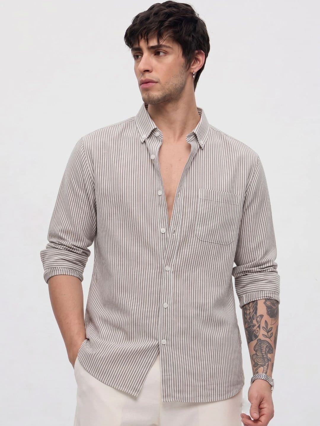 HENSHIKA Men Standard Striped Casual Shirt - view 1