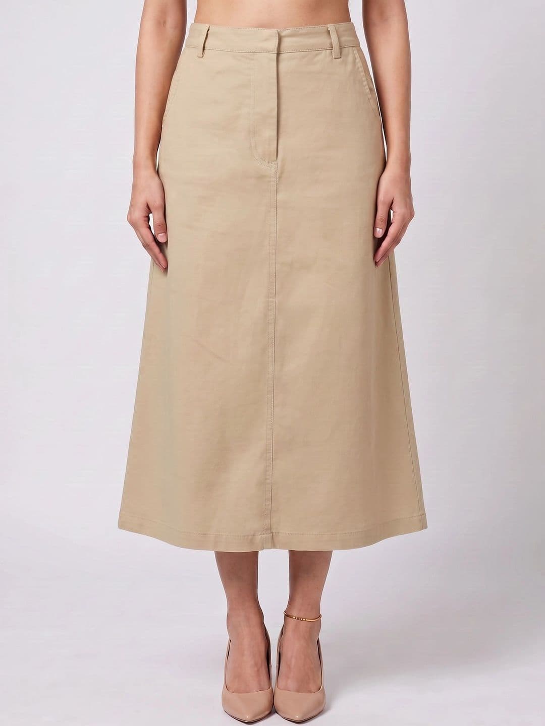 zuri Women Cotton Midi A-Line Skirt - view 1