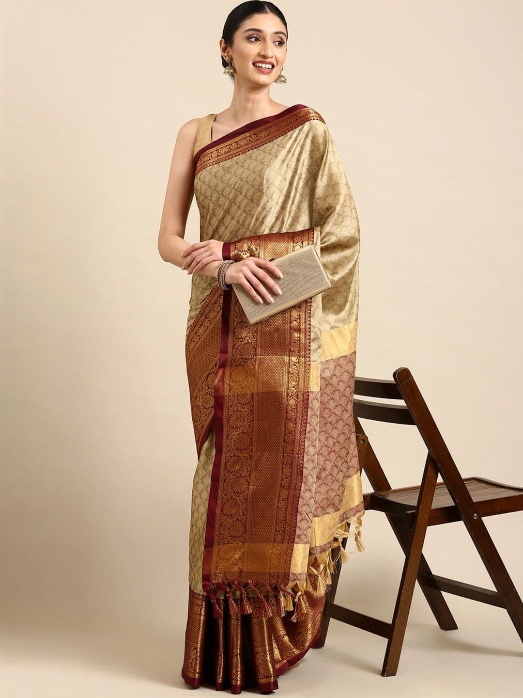 Moda Rapido Woven Design Zari Silk Cotton Designer Saree - view 1