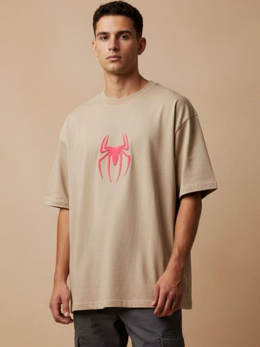 HERE&NOW Men Printed Drop-Shoulder Sleeves T-shirt - view 1
