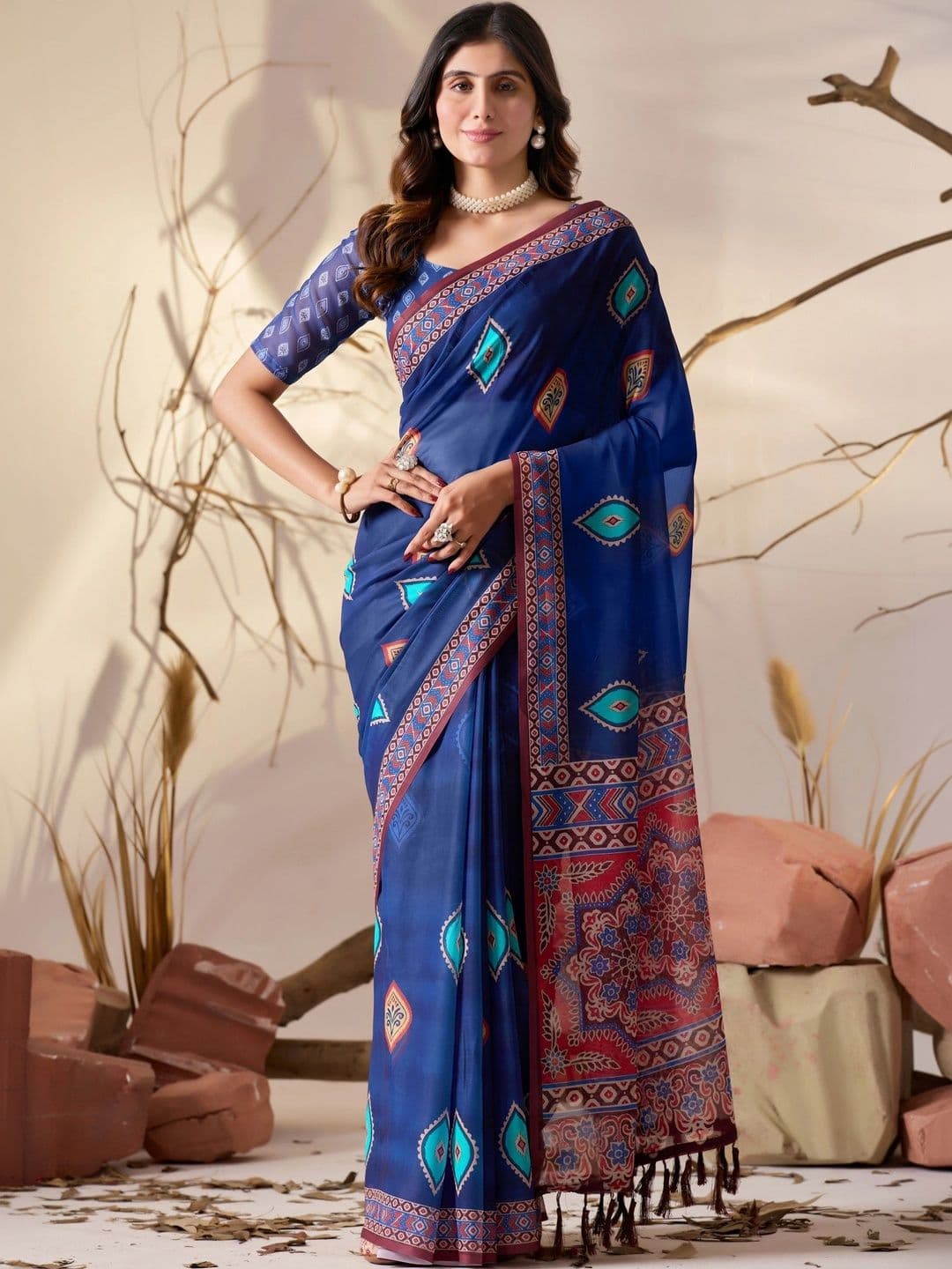 CHERIEE FASHION Pure Georgette Designer Saree - view 1