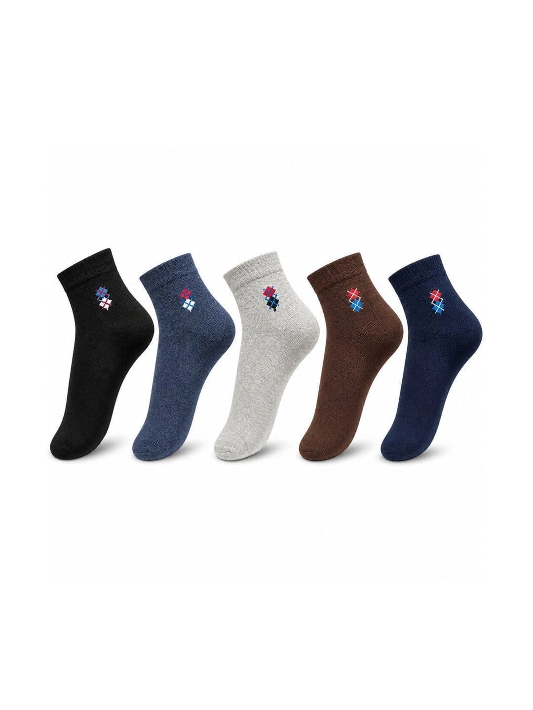 Moda Rapido Men Pack of 5 Cotton Blend Assorted Patterned Above Ankle Socks - view 1