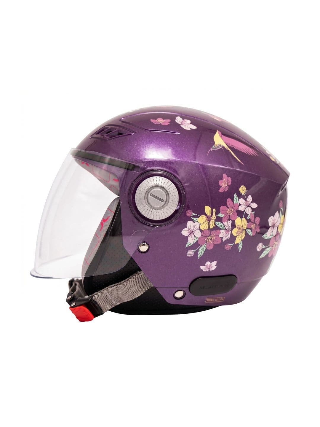 TVARRA Blossom ISI Certified Women?s Open Face Helmet Designer Helmet, (Violet Orchid) - view 1