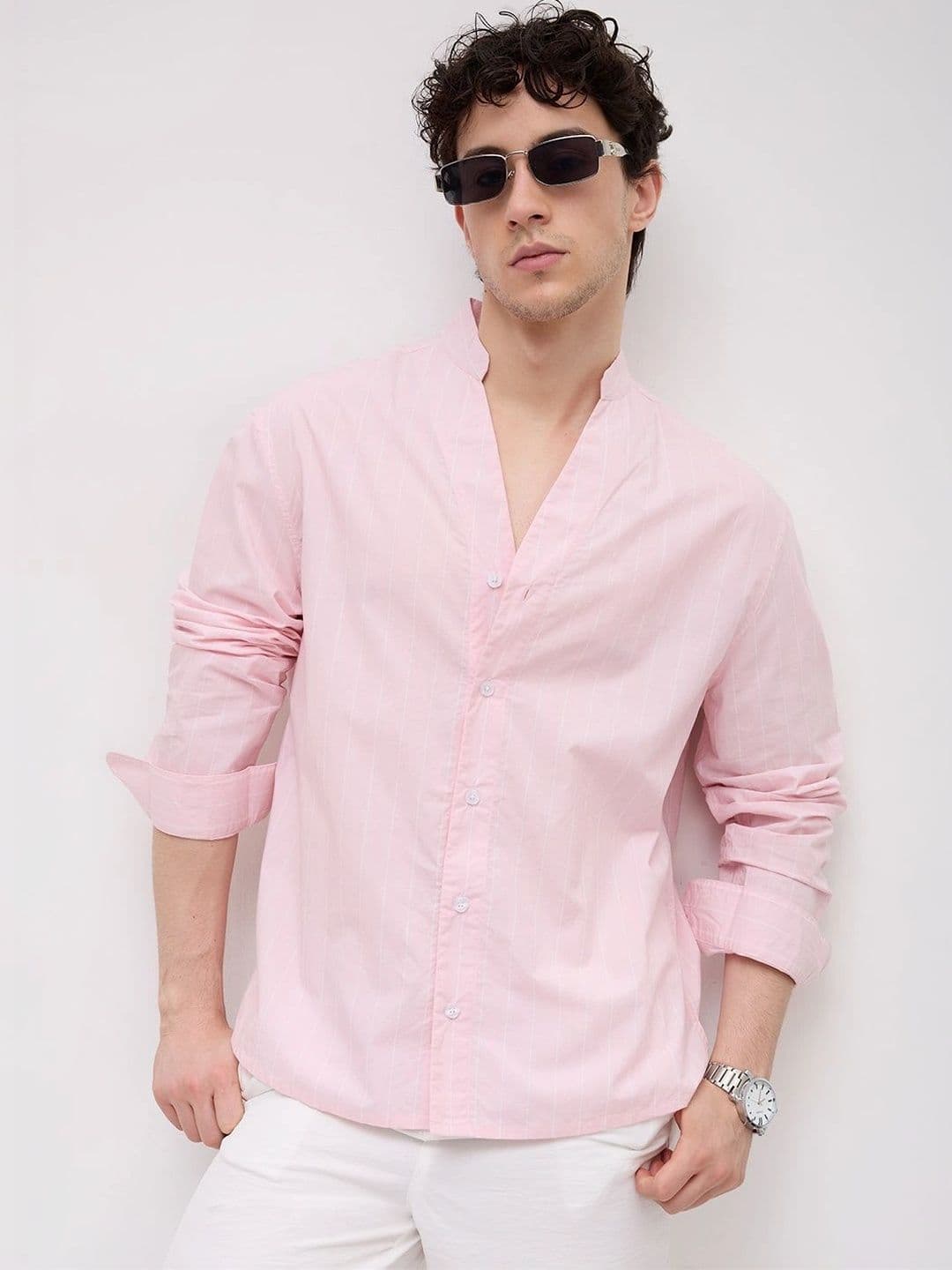 VASTRADO Men Classic Pinstripes Striped Casual Shirt - view 1