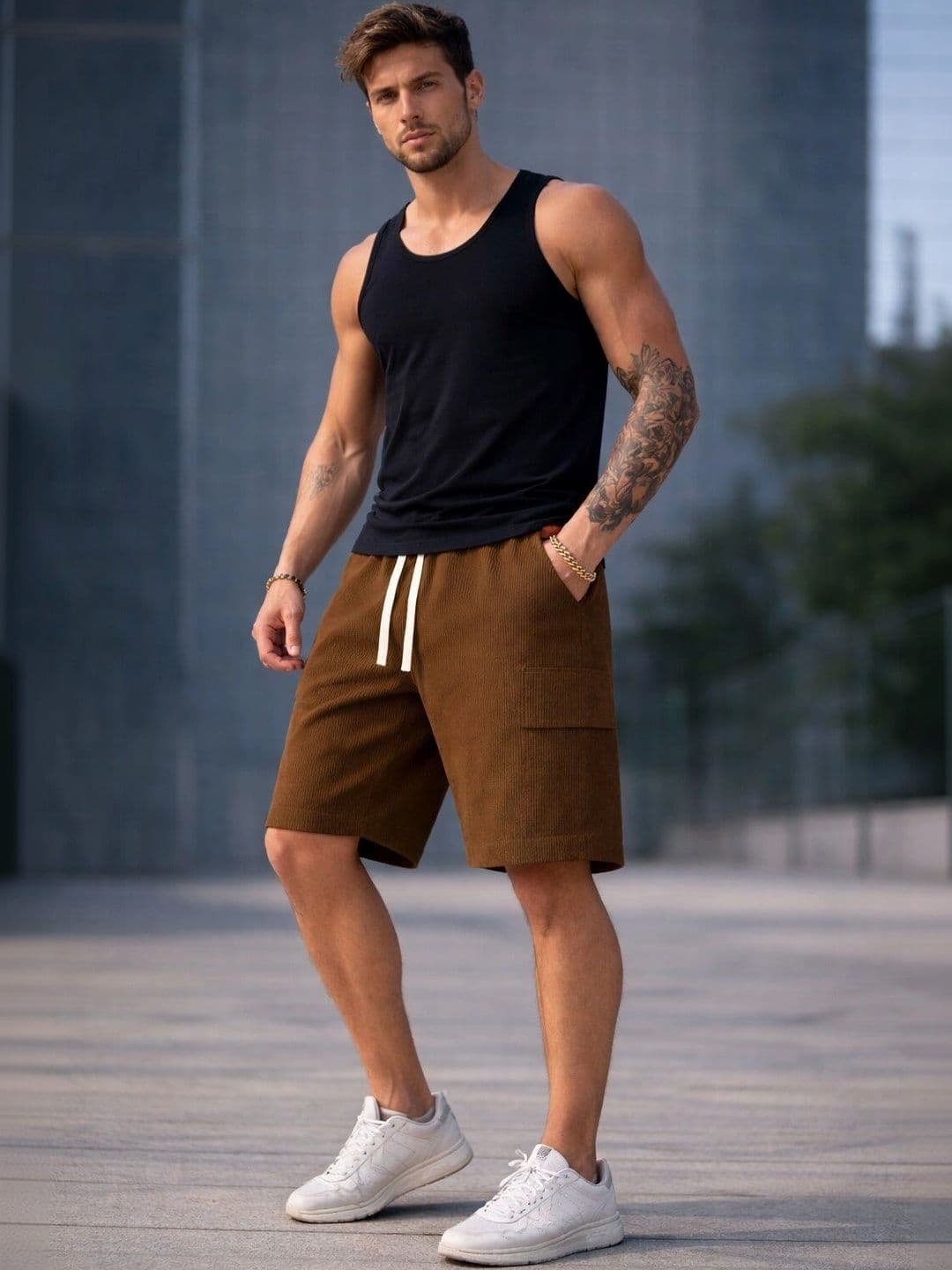 SWADESI STUFF Men Training or Gym Cargo Shorts - view 1