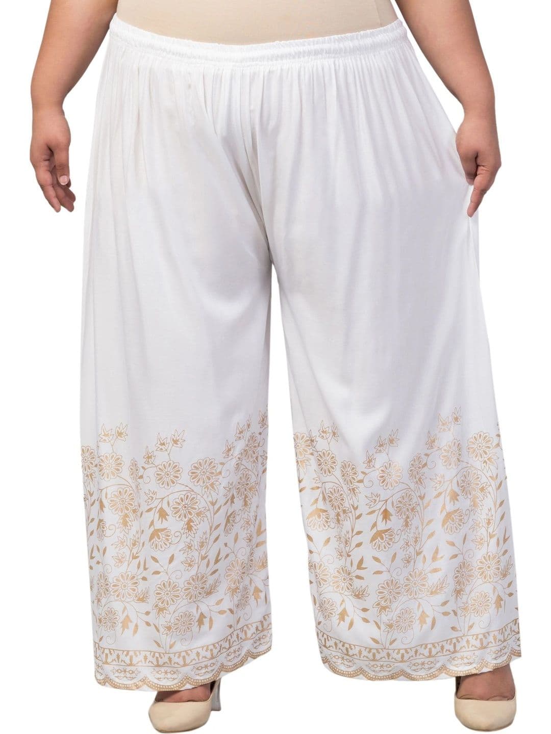 XAIM EDGE Women Floral Printed Knitted Ethnic Palazzos - view 1