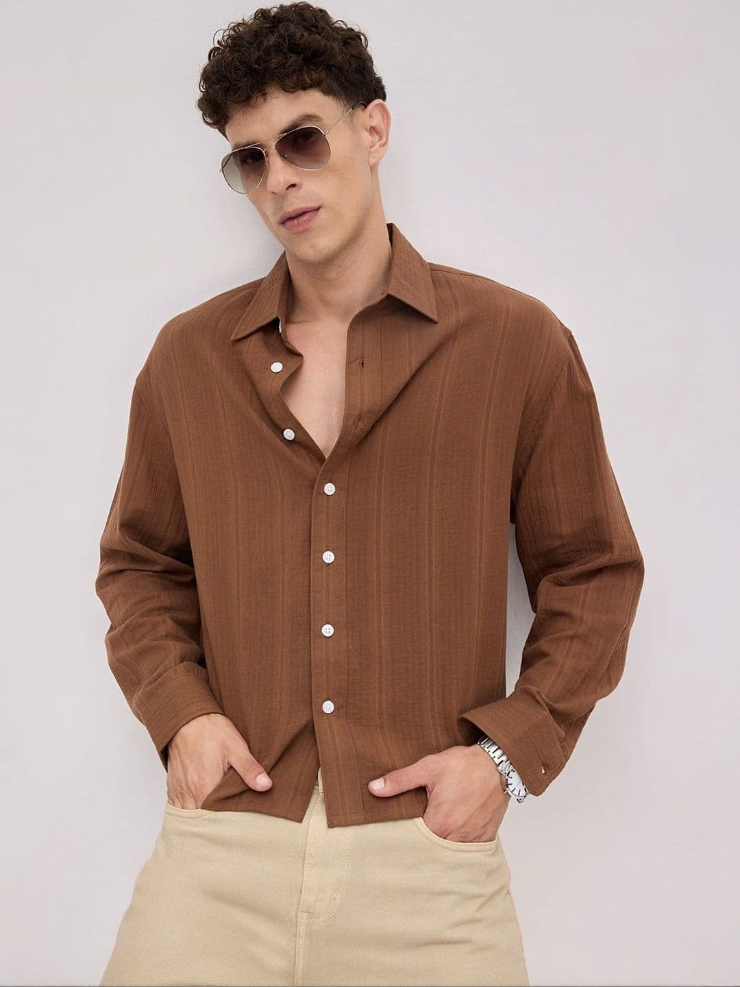 VASTRADO Men Classic Boxy Casual Shirt - view 1
