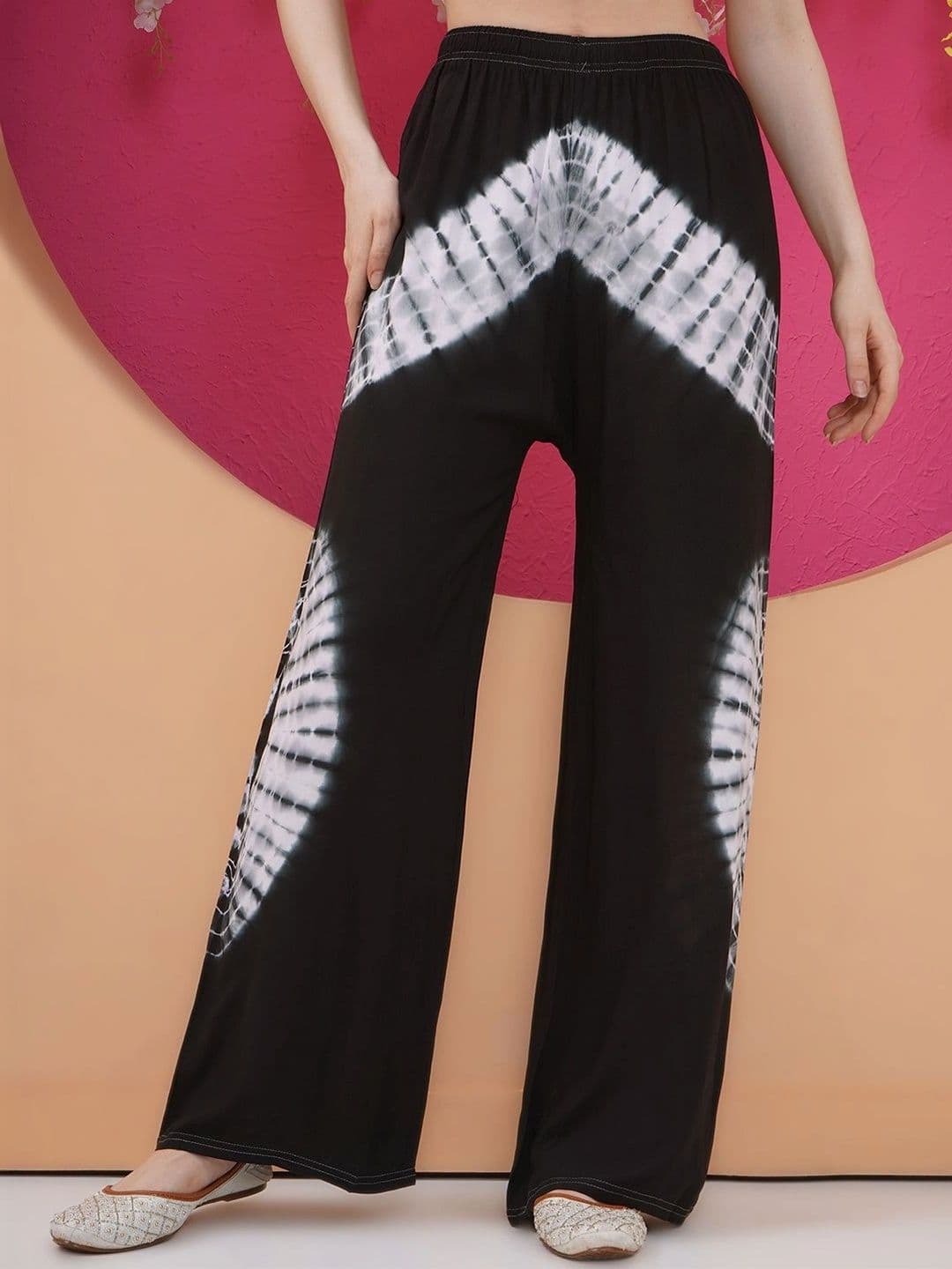 LABEL KASHI Women Tie and Dye Printed Palazzos - view 1