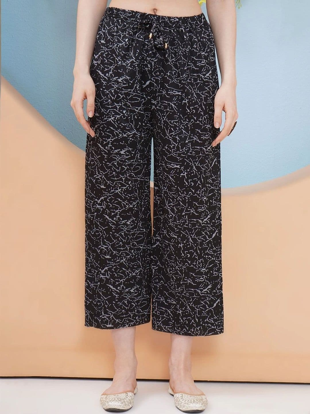 LABEL KASHI Women Printed Cropped Ethnic Palazzos - view 1