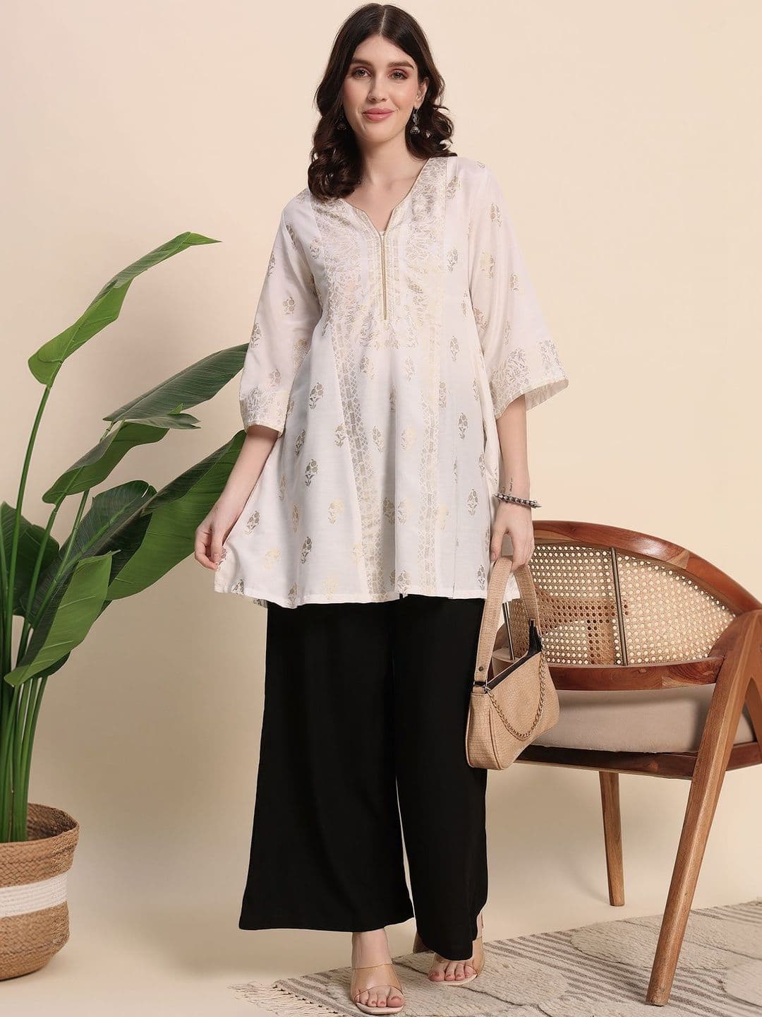 Pahervesh Women Liva Blend Ethnic Palazzos - view 1